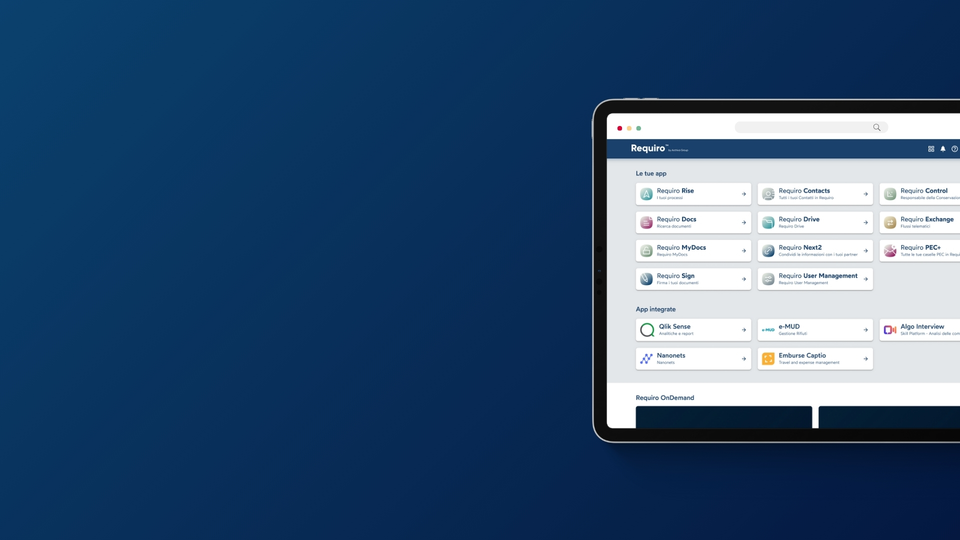 qlick - dashboard requiro